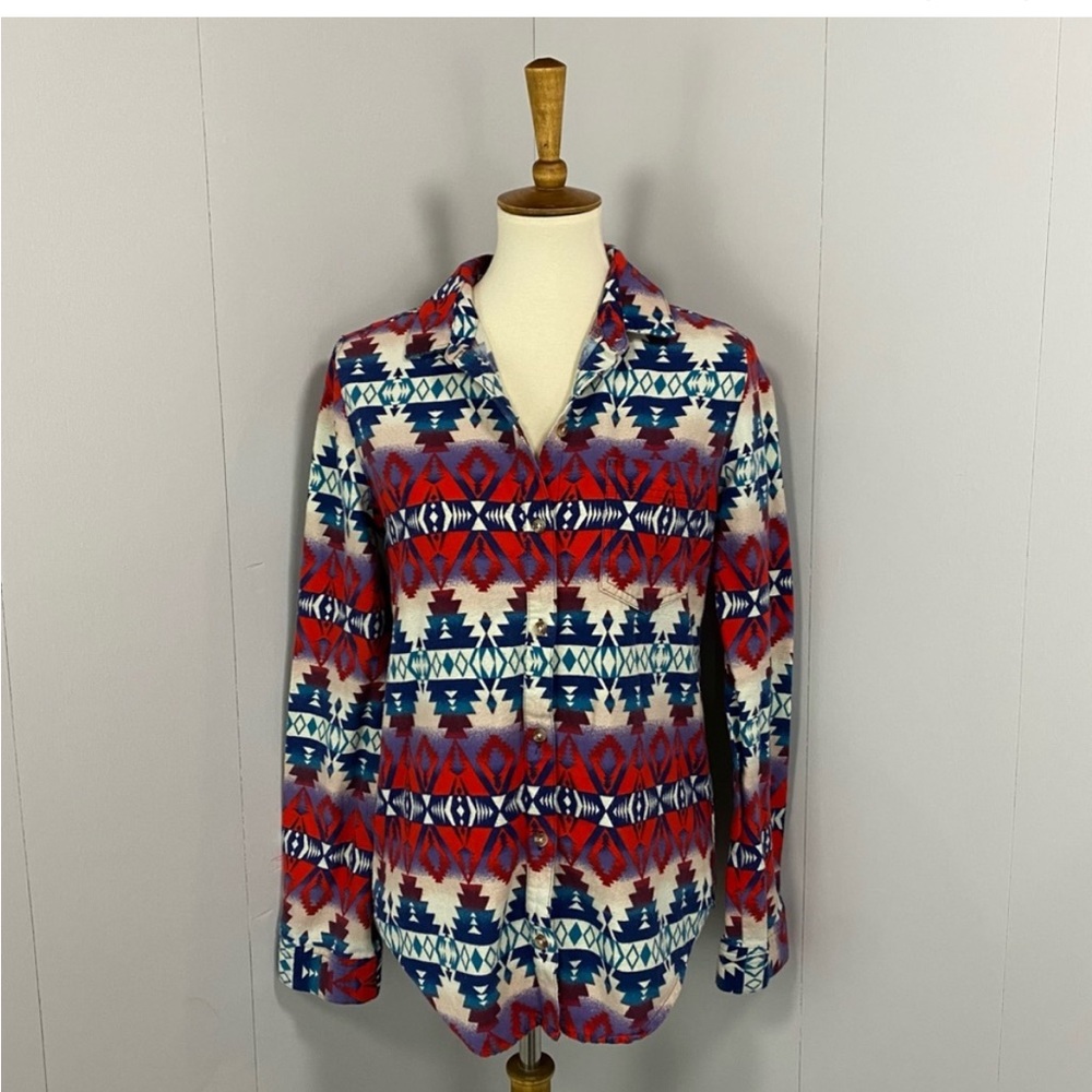 BDG Aztec Southwestern Flannel Button Down Shirt